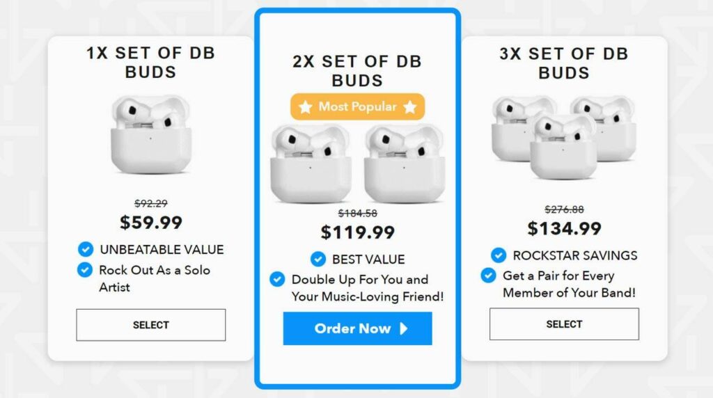 DB Buds Cost