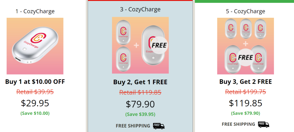 CozyCharge Pricing