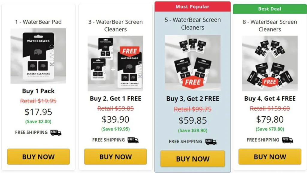WaterBear Screen Cleaner Price